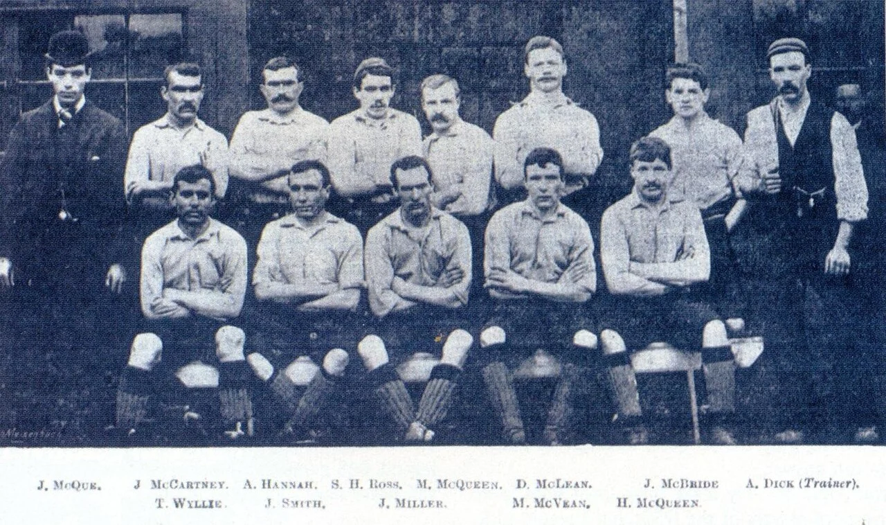 Liverpool’s players and officials in a team photograph from 1892–93.
