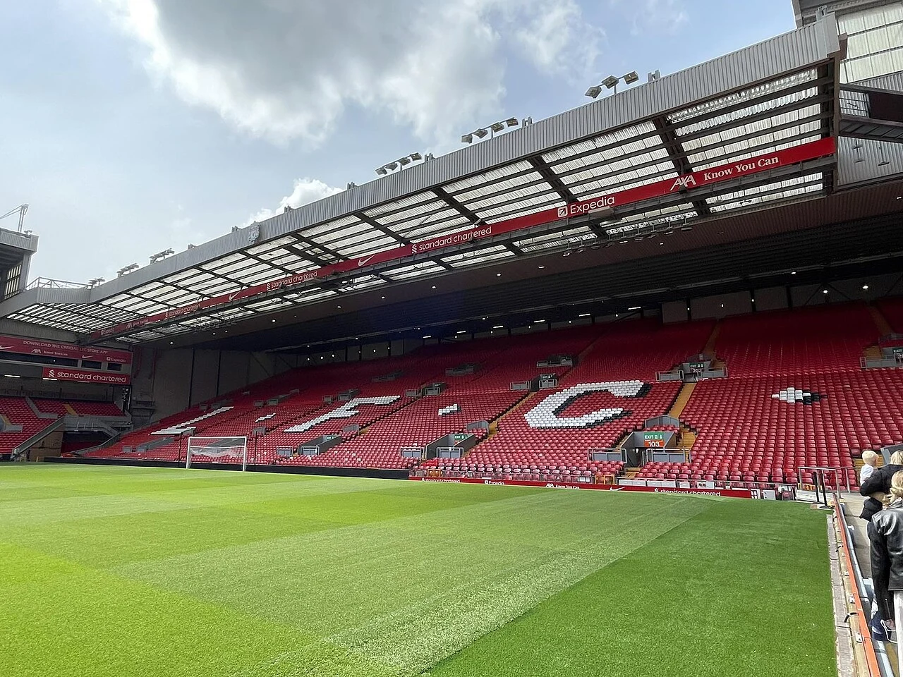 The Kop stand at Anfield in May 2024.