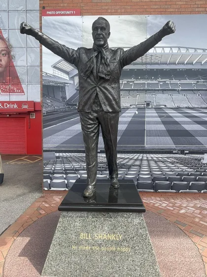 Bill Shankly’s statue outside Anfield.