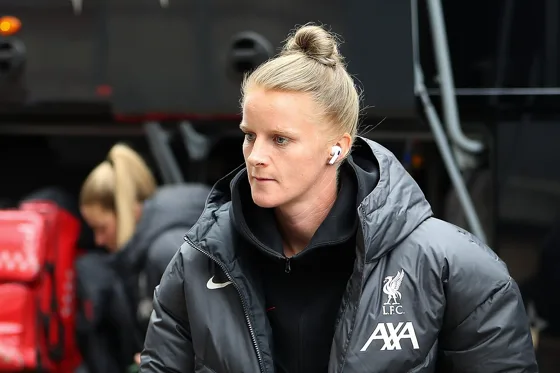 Liverpool player Jasmine Matthews arriving at Brisbane Road in October 2024.